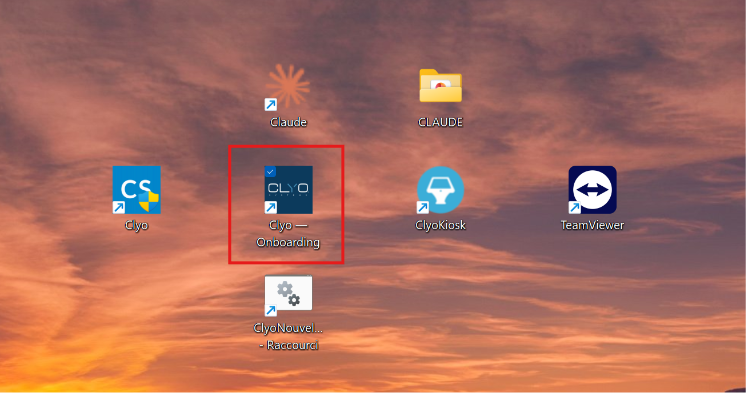 Raccourci de l'application installée sur le bureau